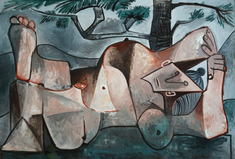 Pablo Picasso - Femme Nue Couchee Sous Un Pin - Nude Under a Pine Tree, 1959 - Large Art Prints by Pablo Picasso