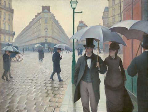 Paris Street in Rainy Weather - Posters by Gustave Caillebotte