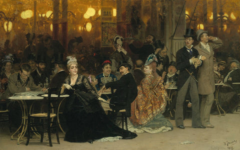 Parisian Cafe - Posters by Ilya Repin