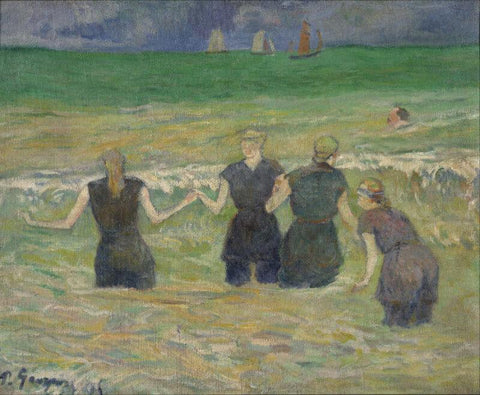 Baigneuses A Dieppe (Women Bathing), 1885 - Life Size Posters by Paul Gauguin