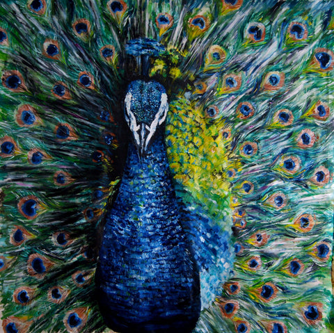 Peacock - Canvas Prints by Christopher Noel