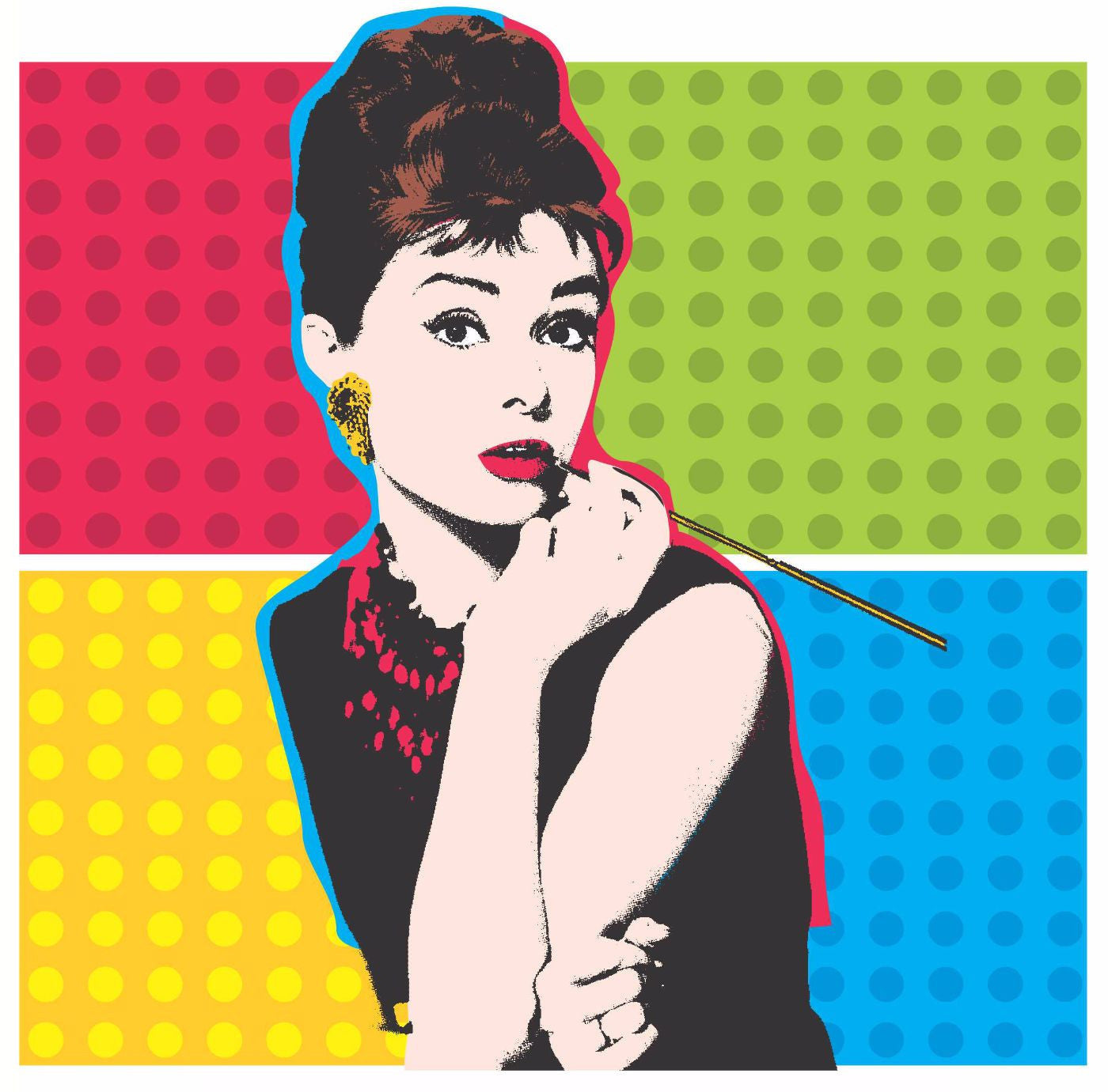 Audrey Pop Art - by Andy Warhol | Buy Posters, Canvas & Digital Art Prints | Small, Compact, Medium and Large Variants