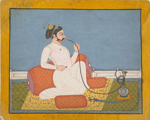Portrait Of Thakur Utham Ram - Ca. 1760- Vintage Indian Miniature Art Painting - Posters by Miniature Vintage