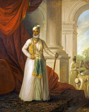 Portrait Of Mohhamad Ali Khan- Nawab Of Arcot (Carnatic) 1774 - Vintage Indian Royalty Painting - Posters by Royal Portraits
