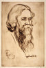 Portrait of Rabindranath - Mukul Dey - Bengal School - Indian Art Painting - Canvas Prints