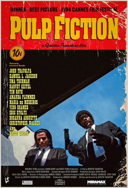 Pulp Fiction - John Travolta And Samuel L Jackson- Movie Still 1 - Large Art Prints