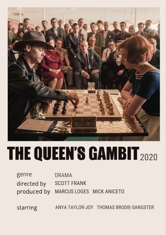 The Queen's Gambit - Benny Playing  - Netflix TV Show Poster Fan Art - Canvas Prints