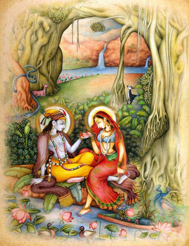 Radha Krishna in Trance - Canvas Prints by Raghuraman
