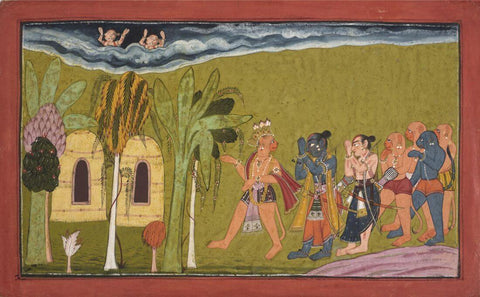 Rama and Lakshmana - Shangri Ramayana II - Canvas Prints by Kritanta Vala