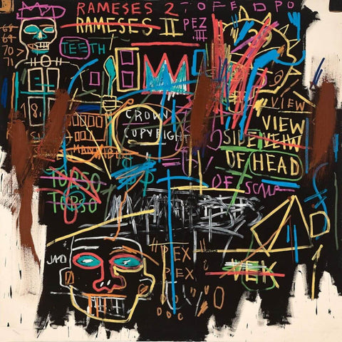 Rameses II - Jean-Michel Basquiat - Abstract Expressionist Painting - Art Prints