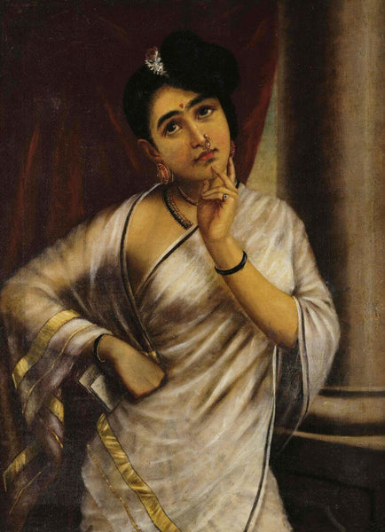 Reverie - Raja Ravi Varma Painting - Life Size Posters