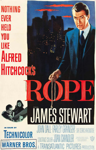 Rope - Cary Grant - Alfred Hitchcock - Classic Hollywood Suspense Movie Poster - Art Prints