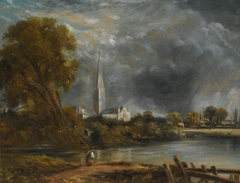 Salisbury Cathedral From The Meadows - Life Size Posters by John Constable