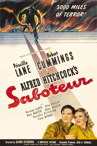 Saboteur- Alfred Hitchcock - Classic Hollywood Suspense Film Poster - Posters by Hitchcock