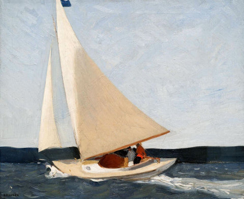 Sailing - Edward Hopper Painting - Framed Prints