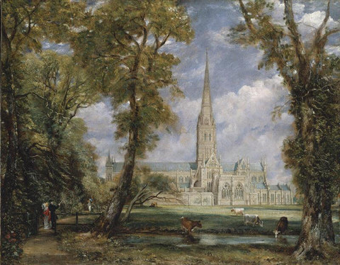 Salisbury Cathedral From The Bishops Garden - Life Size Posters by John Constable
