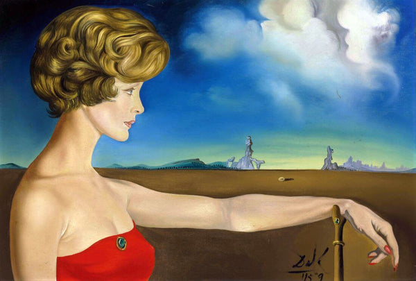 Woman in a Landscape, 1959 (Mujer en un paisaje , 1959) - Salvador Dali Painting - Surrealism Art - Life Size Posters