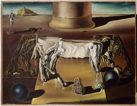 Invisible Sleeping Woman,Horse, Lion ( Mujer dormida invisible, caballo, león) - Salvador Dali Painting - Surrealism Art - Large Art Prints