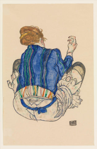 Seated Woman - Egon Schiele - Art Prints