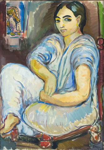 Seated Woman, Zanzibar - Irma Stern Painting - Posters