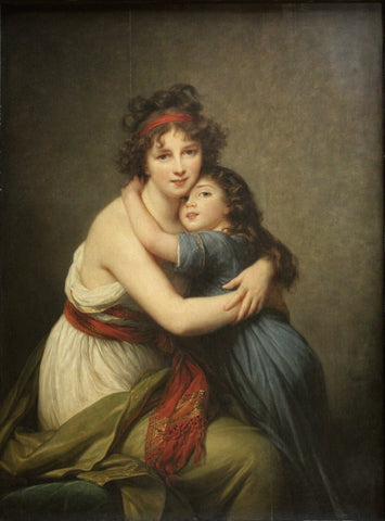 Self-portrait with Her Daughter by Elisabeth-Louise Vigée Le Brun - Canvas Prints