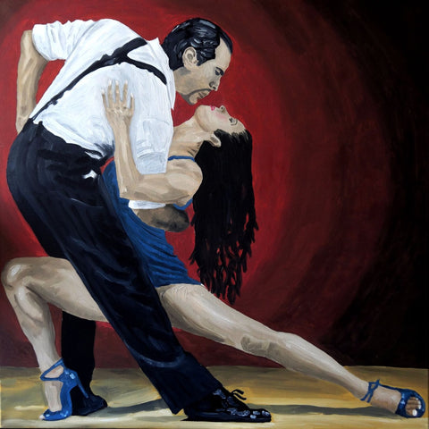 Sensuous Tango Dancers - Art Prints