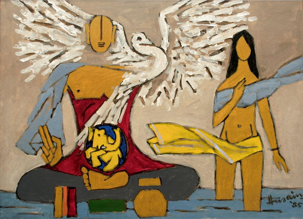 Shakya - M F Husain - Painting - Large Art Prints