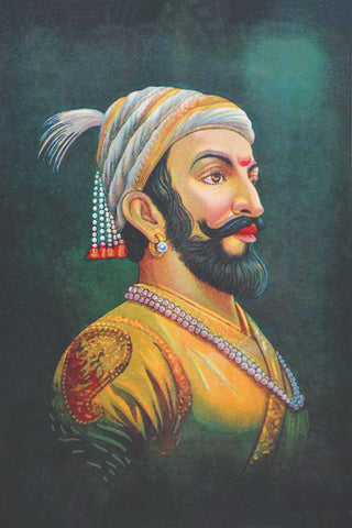 Shivaji - Raja Ravi Varma - Canvas Prints by Raja Ravi Varma