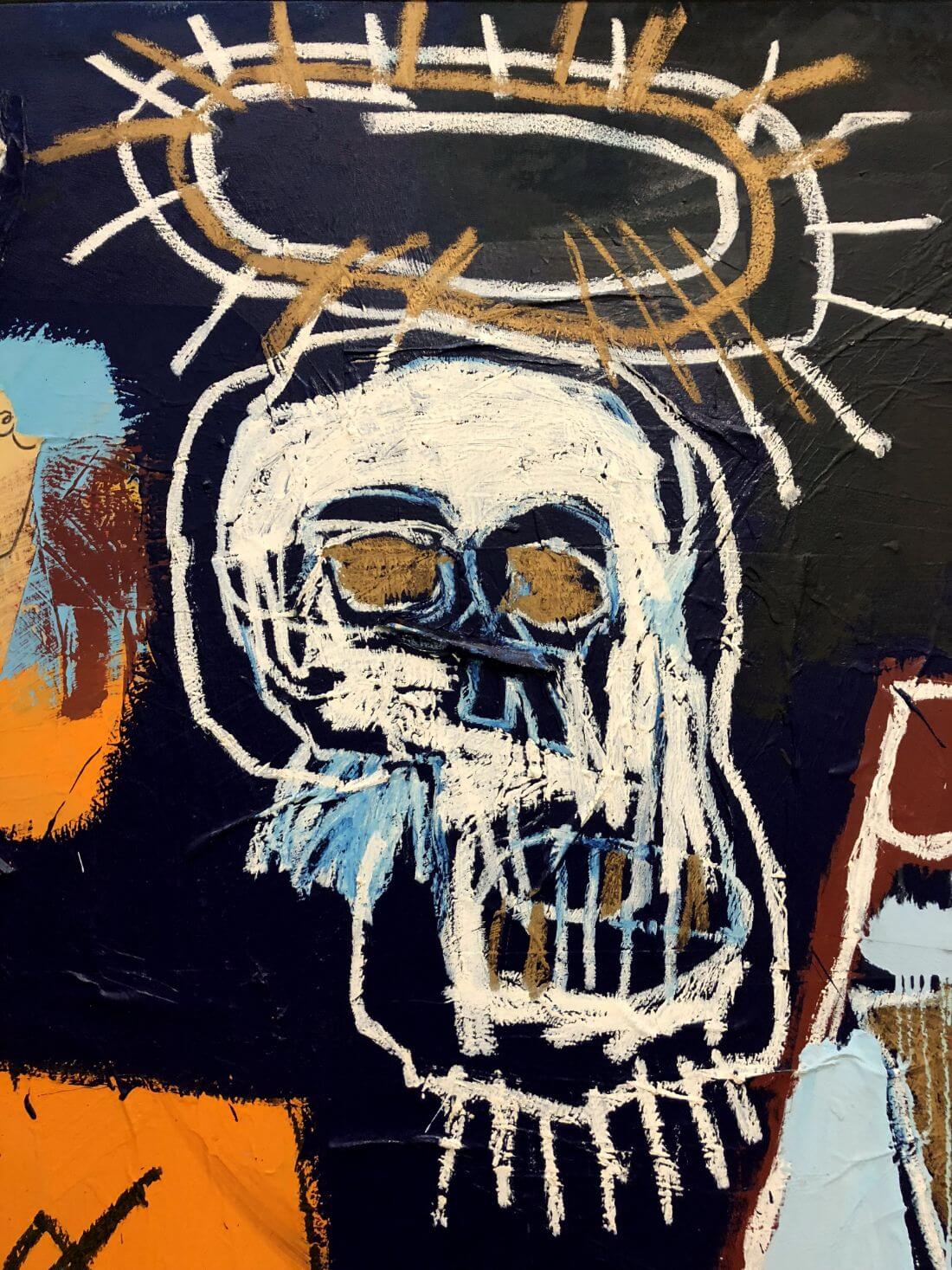 Skull With Halo - Jean-Michel Basquiat - Neo Expressionist