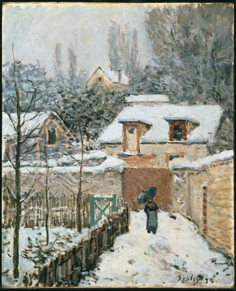 Snow at Louveciennes - Art Prints