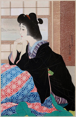Snow (Yuki) - Torii Kotondo - Japanese Oban Tate-e print Painting - Framed Prints
