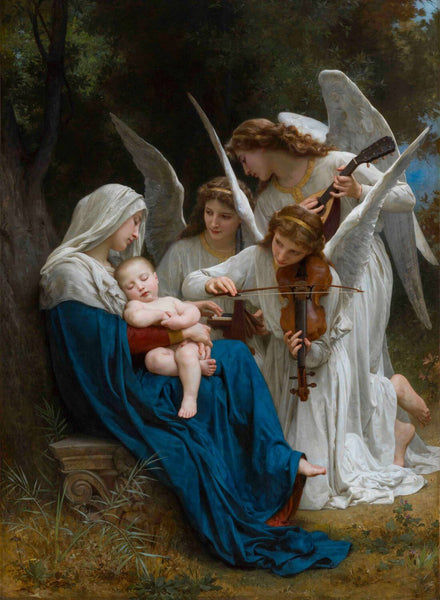 Song Of The Angels - William Adolphe Bouguereau - Christian Art Painting - Canvas Prints