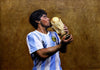 Spirit Of Sports - Oil Painitng - Soccer Superstars - Maradona - Framed Prints