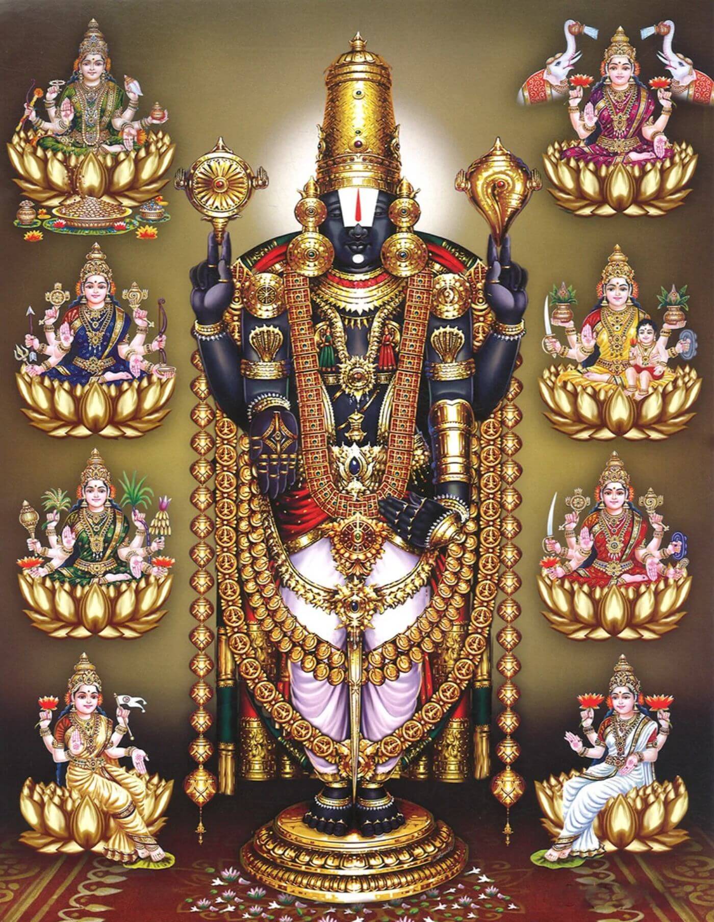 Sri Tirupati Venkateshwara Swamy Photo Frame For wall Size (13.5x9.5  inches) | eBay