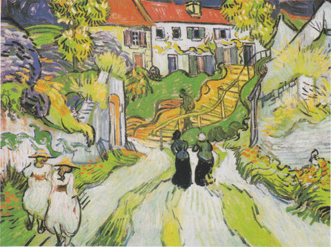 Stairway At Auvers - Life Size Posters by Vincent Van Gogh