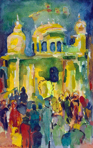 Street Scene  Sayed Haider Raza - Early Works - Large Art Prints