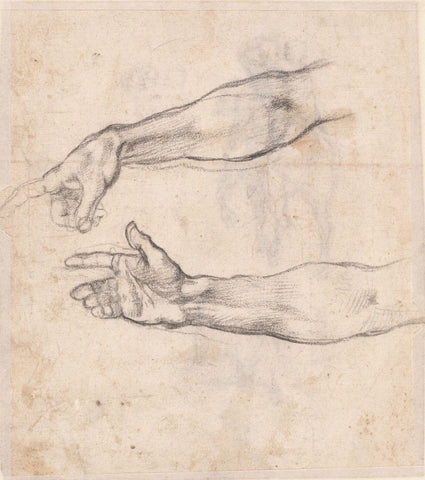 Study of an outstretched arm for a fresco - Michelangelo - Life Size Posters