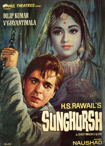 Sunghursh - Dilip Kumar - Classic Bollywood Hindi Movie Poster - Posters