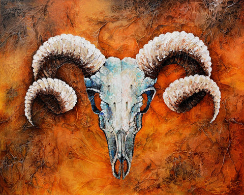 Texas Longhorn Skull - Canvas Prints by Aditi Musunur