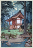 Temple In The Woods - Yoshida Hiroshi - Vintage Ukiyo-e Woodblock Prints Of Japan - Framed Prints