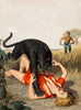 The Big Blonde and The Black Beast Ripper - Pulp Magazine Art Cover - Wil Hulsey Painting - Canvas Prints