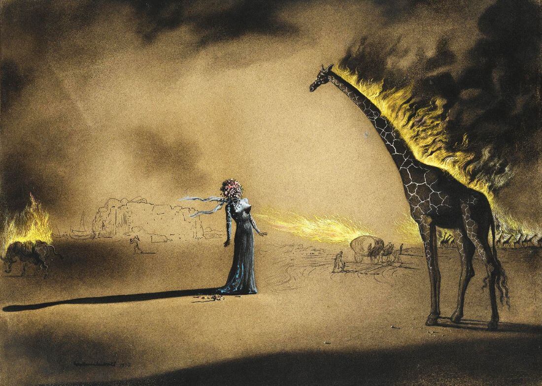Puzzle Salvador Dalí - Burning Giraffe, c. 1937