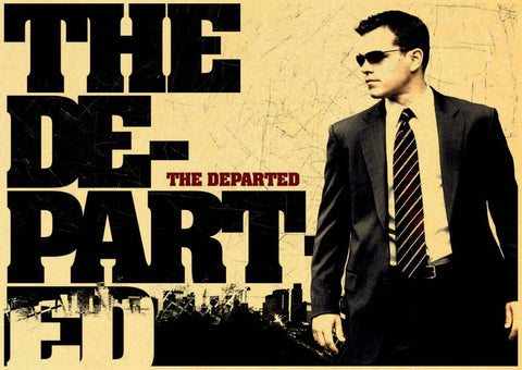 The Departed - Matt Damon - Martin Scorsese Hollywood English Movie Poster - Art Prints