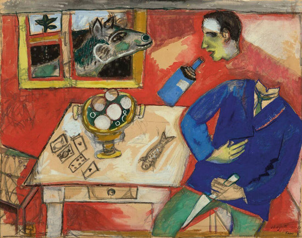 The Drunk (Le Saoul)  - Marc Chagall - Surrealism Painting - Canvas Prints