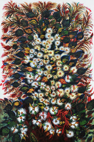 The Grand Daisies (Les Grandes Marguerites) - Séraphine Louis - Floral Primitivism Art Painting - Large Art Prints by Seraphine Louis
