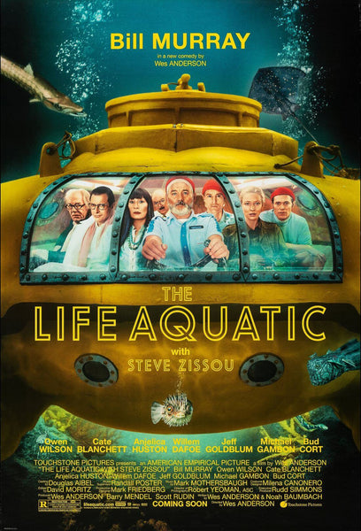 The Life Aquatic with Steve Zissou - Bill Murray -  Wes Anderson - Hollywood Movie Poster - Canvas Prints