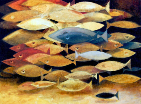 The Other Fish In The Ocean - Modern Art Contemporary Painting - Art Prints
