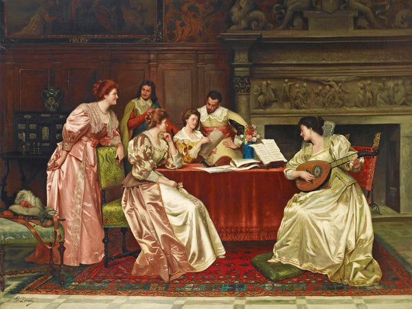 The Rehearsal - Guglielmo Zocchi - European Art Painting - Art Prints