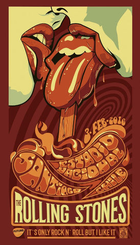 The Rolling Stones - Cuba 2016 Tour - Rock Concert Poster - Life Size Posters by Tallenge Store