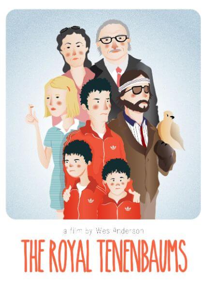 No320 My The Royal Tenenbaums minimal movie poster Duvet Cover by